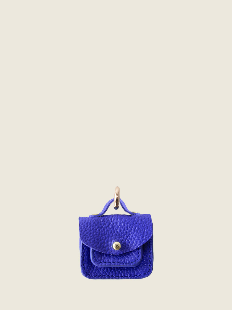 photo-vue-de-face-porte-cles-cuir-bleu-labreloque-mademoiselle-george-azur-bleu-roi-paul-marius-lkc-w05-az-blu