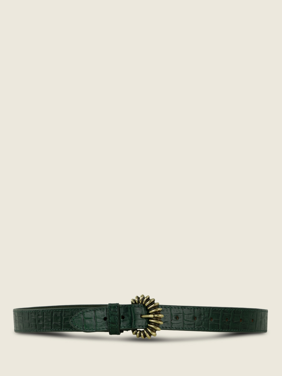 photo-vue-de-cote-ceinture-en-cuir-vert-laceinture-zelie-heritage-malachite-paul-marius-lb-115-cr-dg