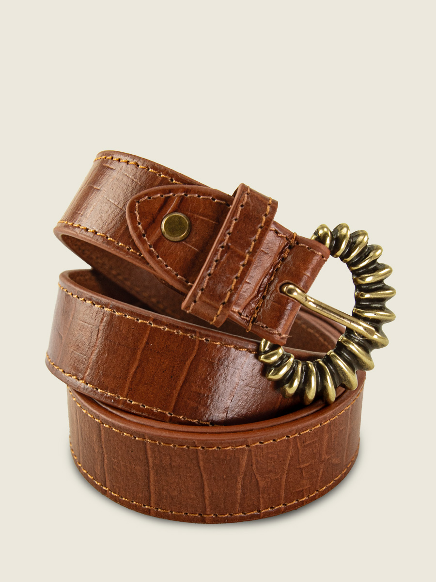 photo-vue-de-face-ceinture-en-cuir-marron-laceinture-zelie-heritage-marron-glace-paul-marius-lb-115-cr-db