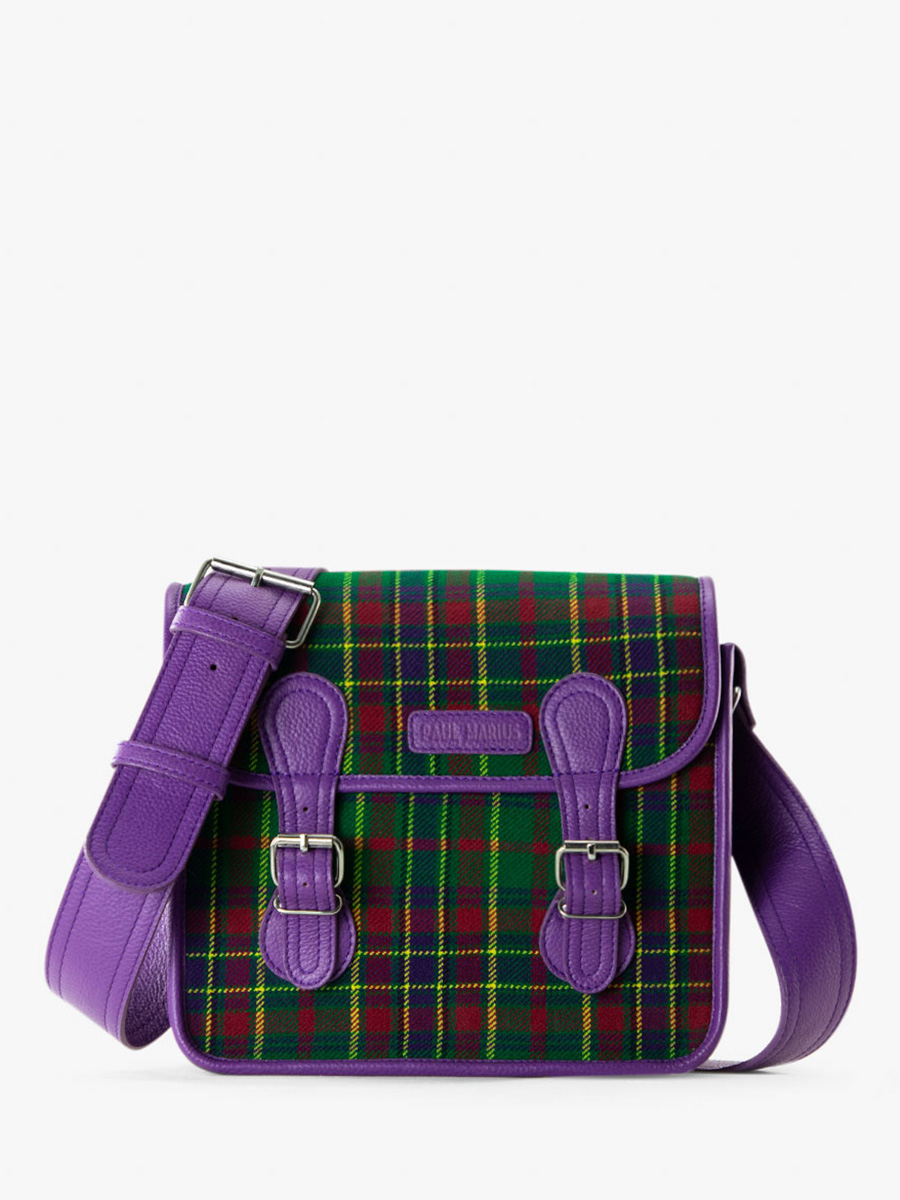 photo-vue-cote-sac-bandouliere-cuir-tissu-tartan-multicolor-lasacoche-s-versus-paul-marius-m02s10-sco-gr-p