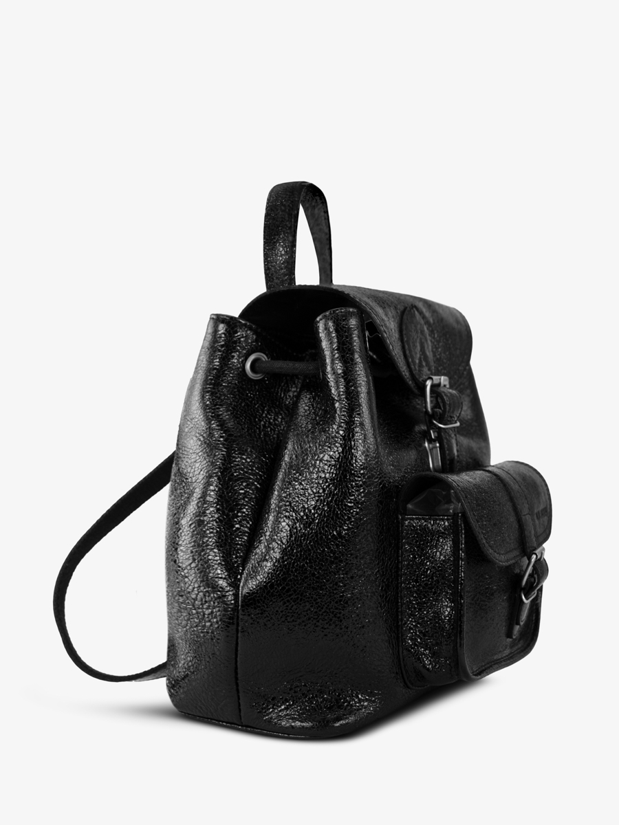 sac-a-dos-cuir-noir-scintillant-lebaroudeur-eclipse-vue-cote-m40-m-b