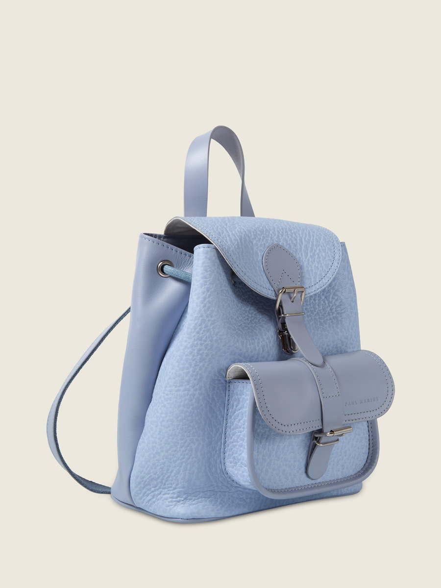 Sac à dos en cuir violet LeBaroudeur - Lavande vue dos