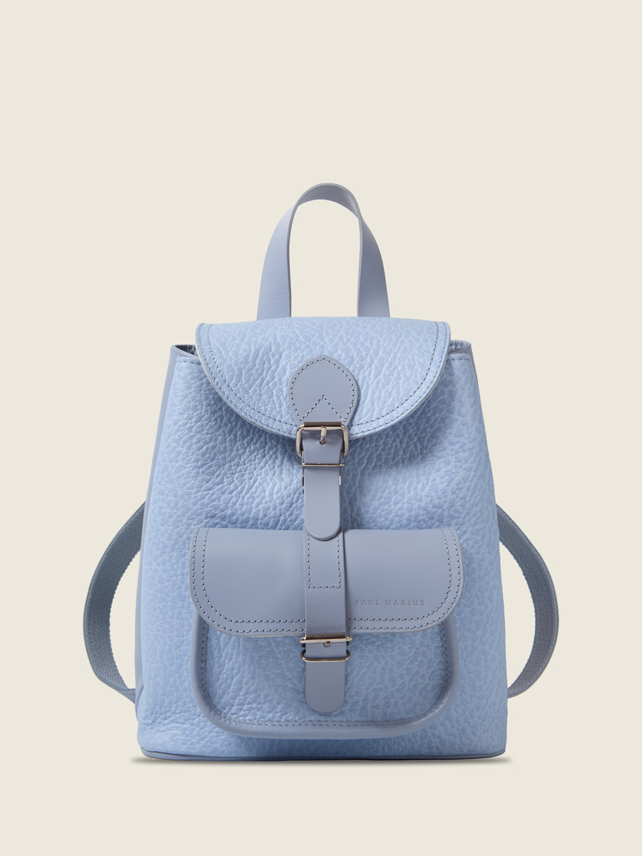 Sac à dos en cuir violet LeBaroudeur - Lavande vue face