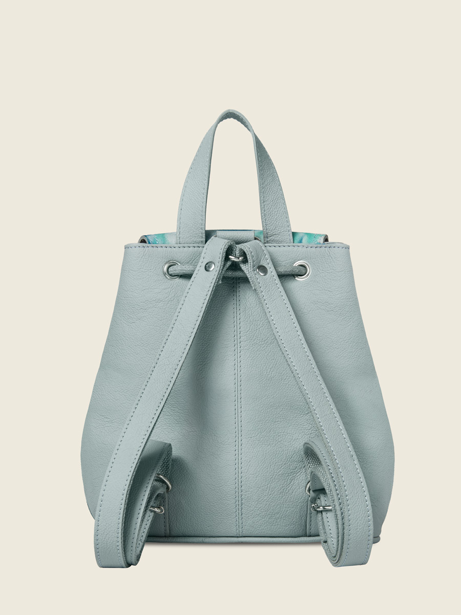 Sac à dos en cuir bleu LeBaroudeur - Tie & Dye Bleu vue interieure