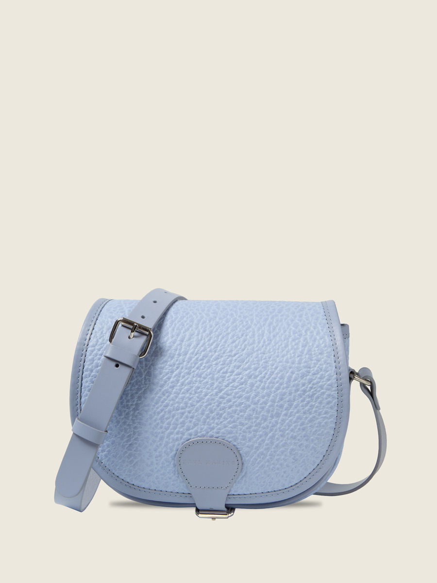 Sac bandoulière en cuir violet LeBohémien - Lavande vue face