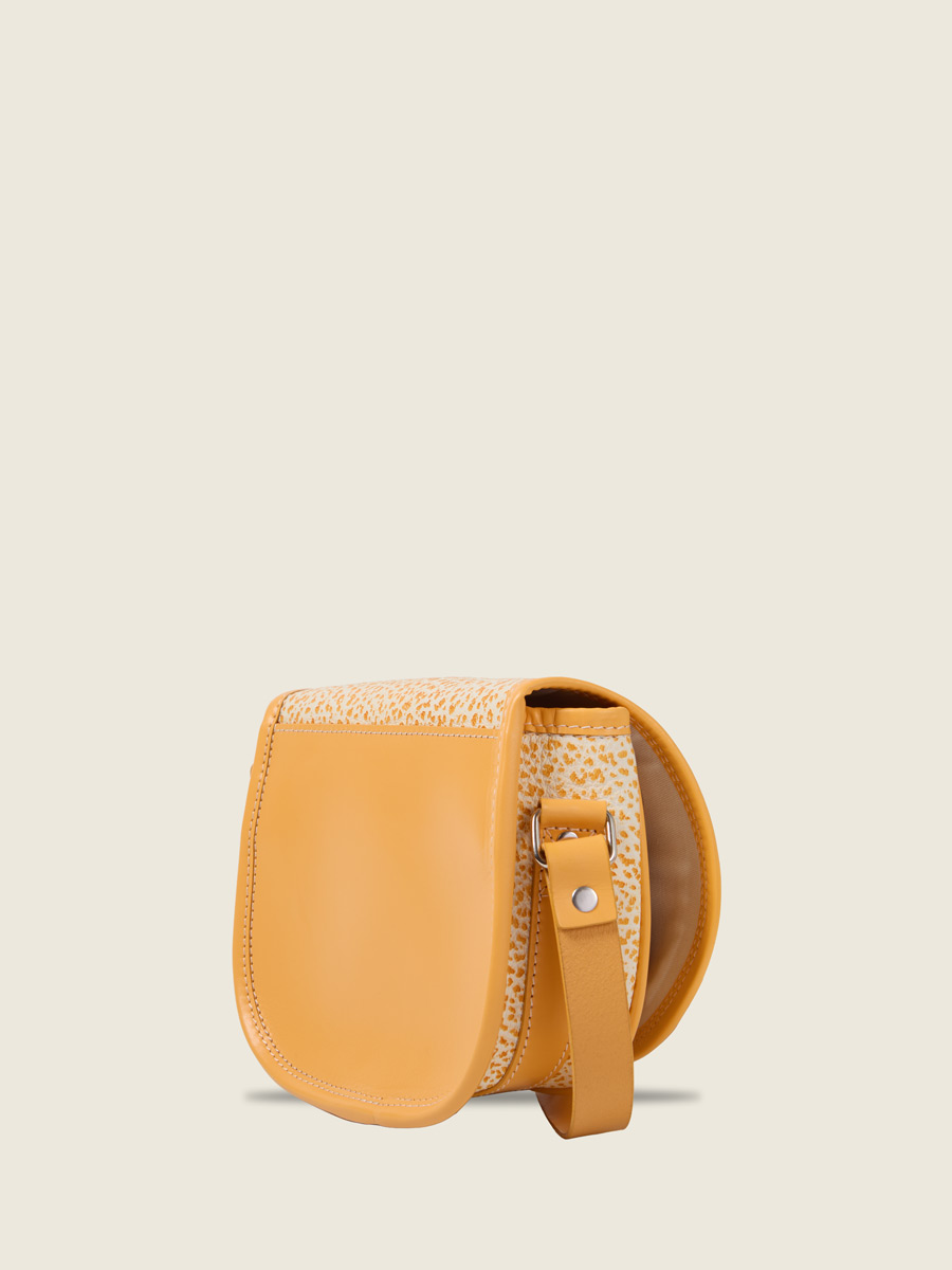 Sac bandoulière en cuir orange LeBohémien - Orangeade vue interieure