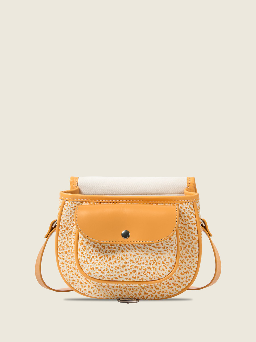 Sac bandoulière en cuir orange LeBohémien - Orangeade vue cote