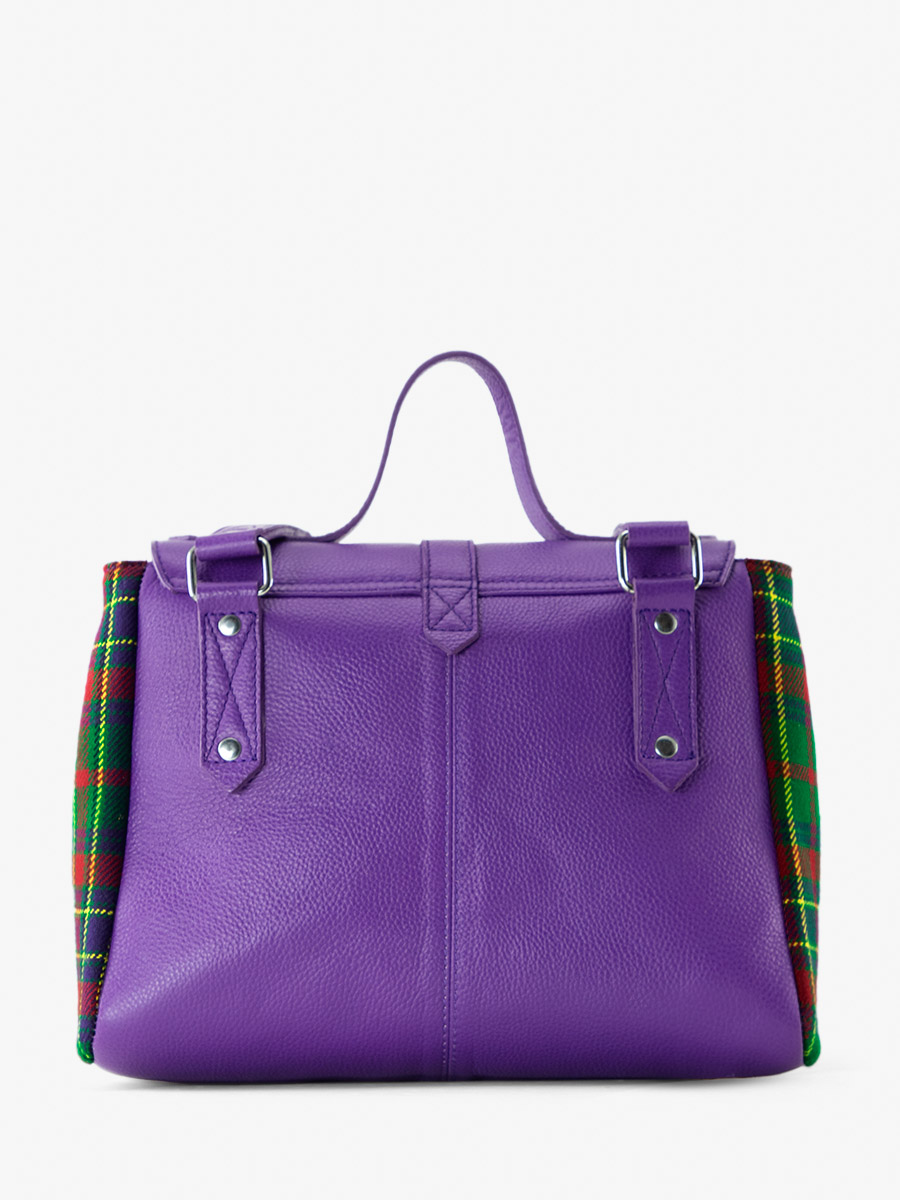 photo-vue-dos-sac-bandouliere-cuir-tissu-tartan-lecorneille-versus-paul-marius-w23-sco-gr-p