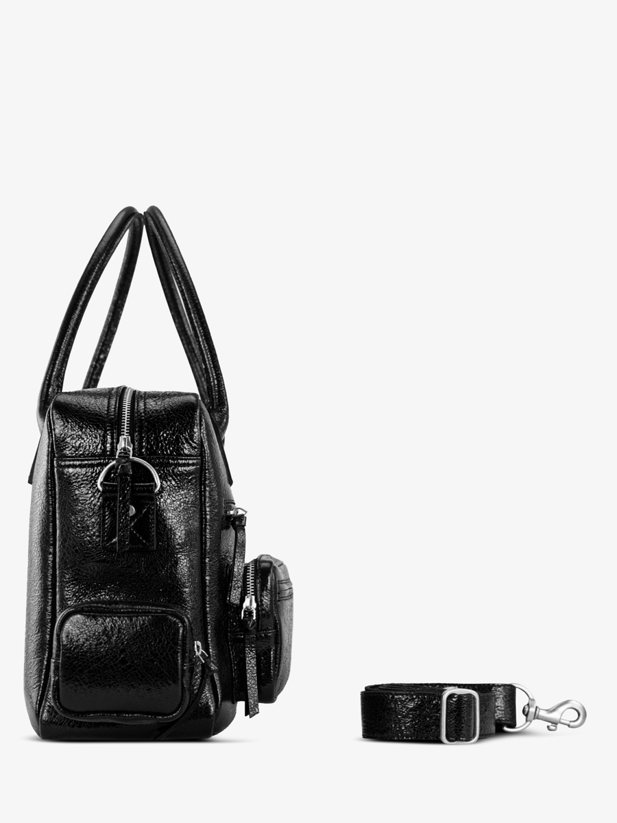 porte-document-multipoches-noir-scintillant-ledandy-90s-eclipse-vue-cote-w204-m-b