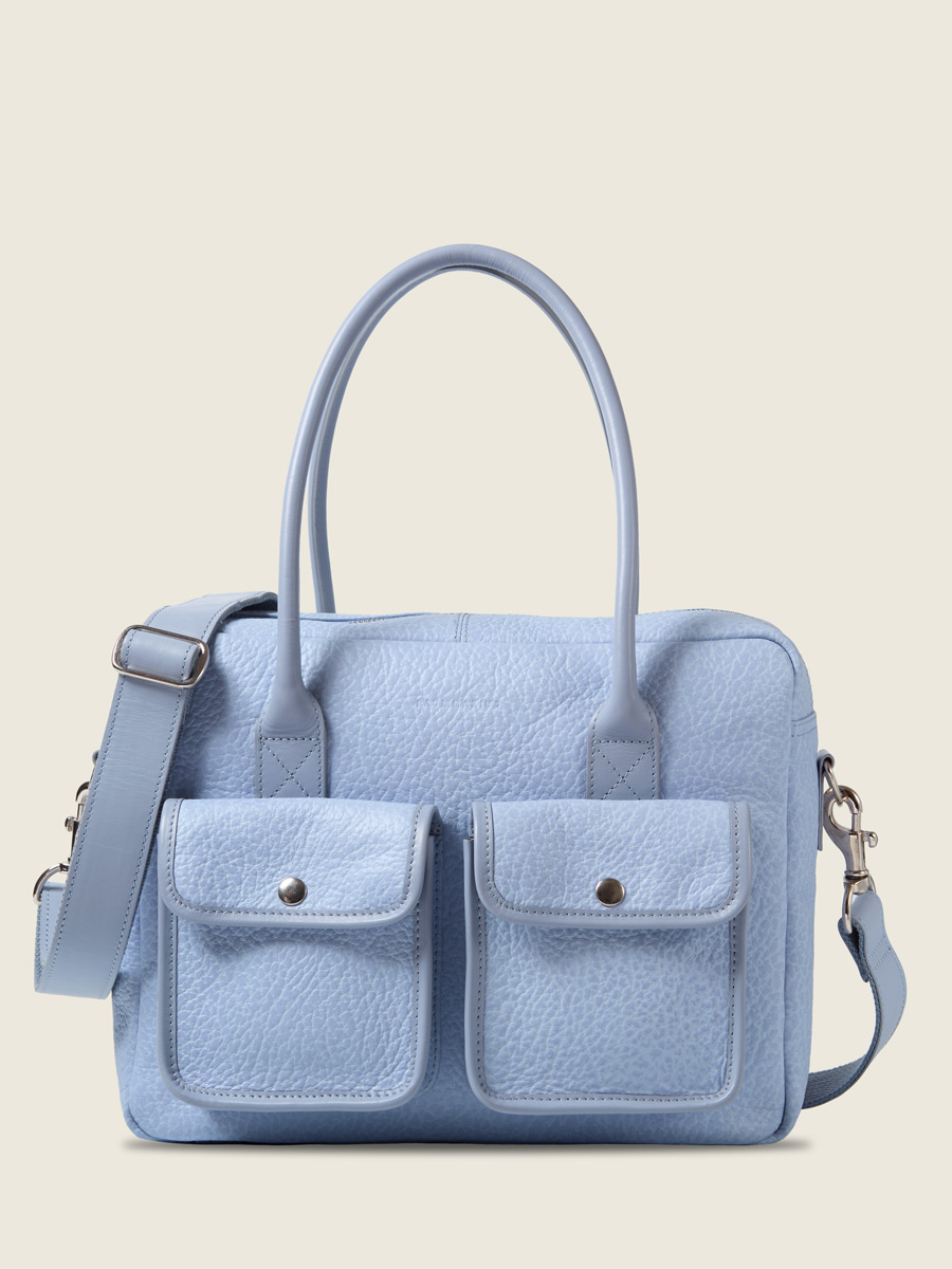 Sac à main en cuir violet LeDandy - Lavande vue face