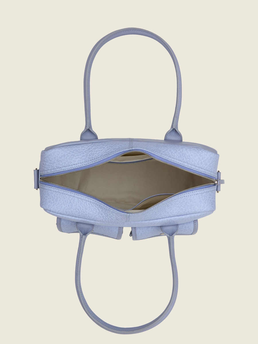 Sac à main en cuir violet LeDandy - Lavande photo focus matiere