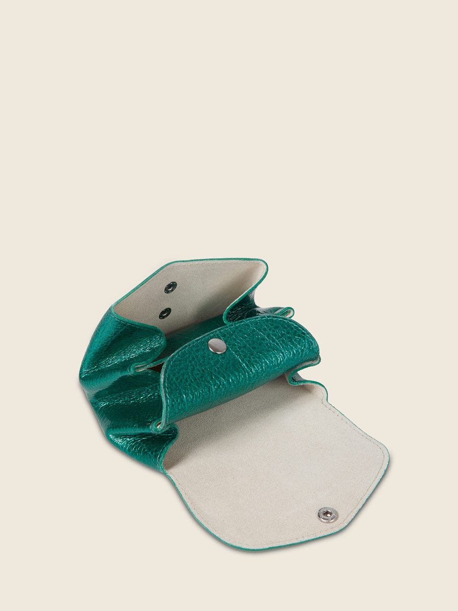 Pochette en cuir bleu LeGustave M - Star Lagon vue interieure