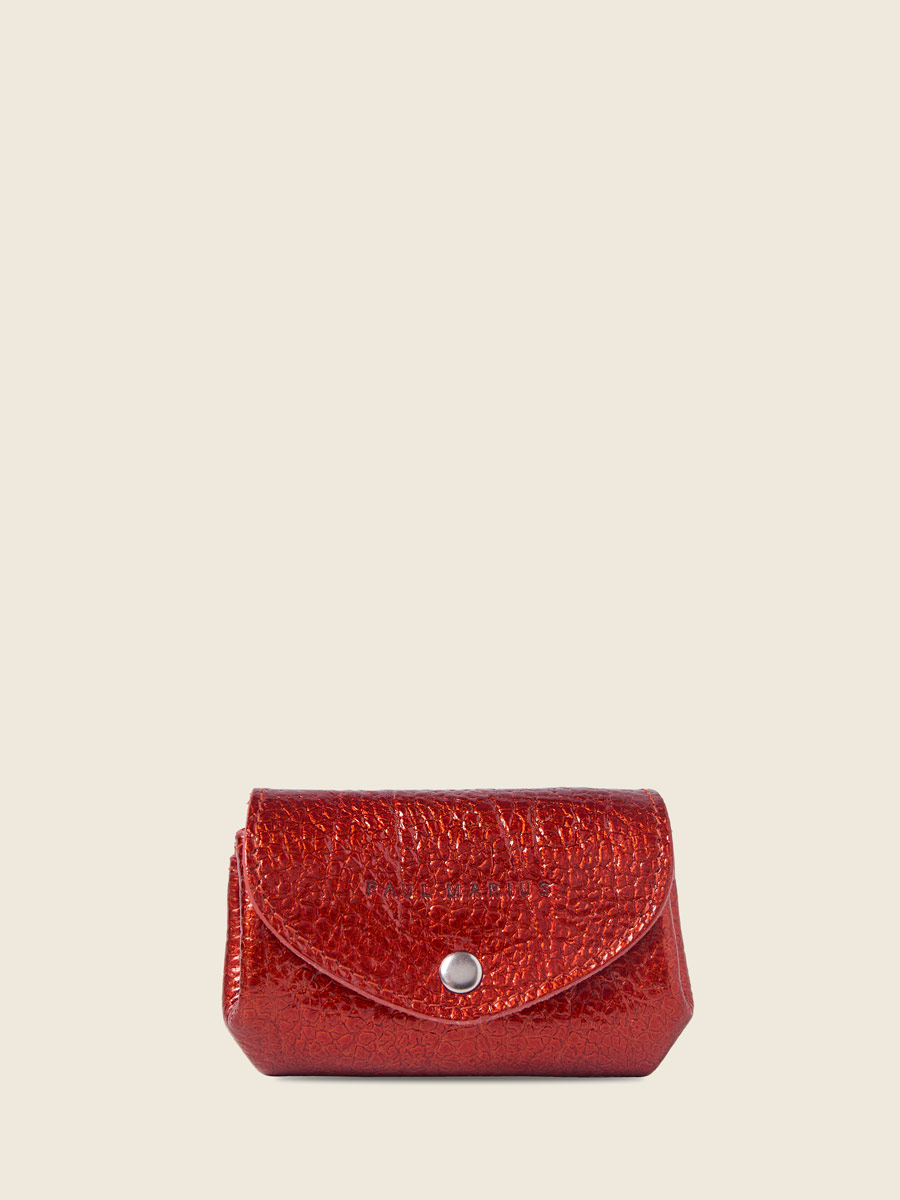 Porte-monnaie en cuir rouge LeGustave - Star Flamme vue face