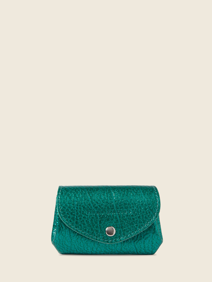 Porte-monnaie en cuir bleu LeGustave - Star Lagon vue face