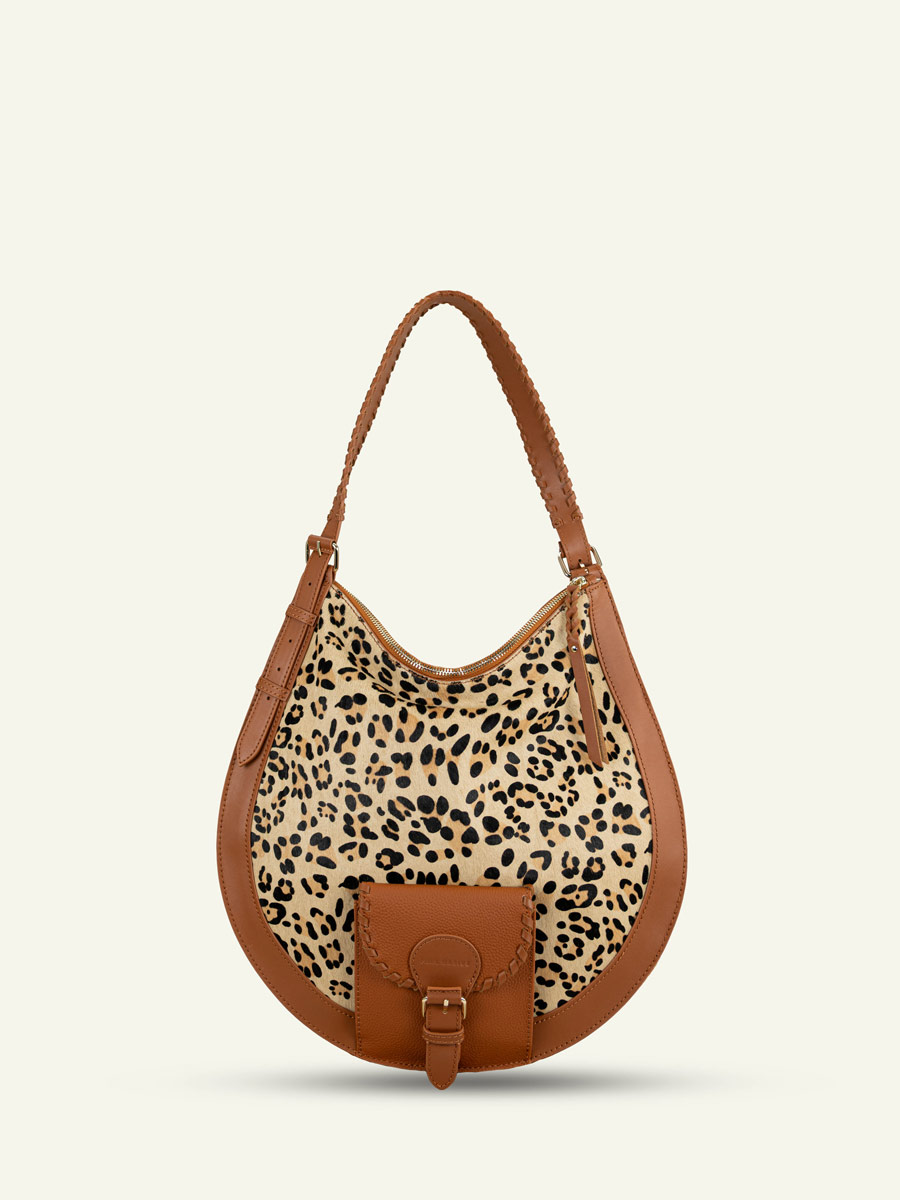 sac-femme-cuir-lehobo-m-beige-léopard-vue-face