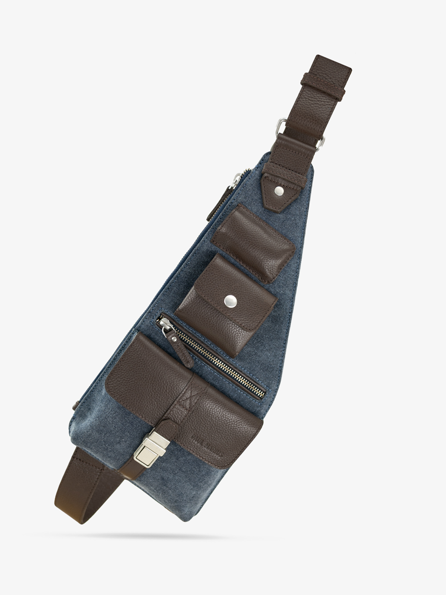 sac-bandouliere-cuir-marron-bleu-leholster-cacao-toile-bleu-vue-face-w62-odbr-bluc