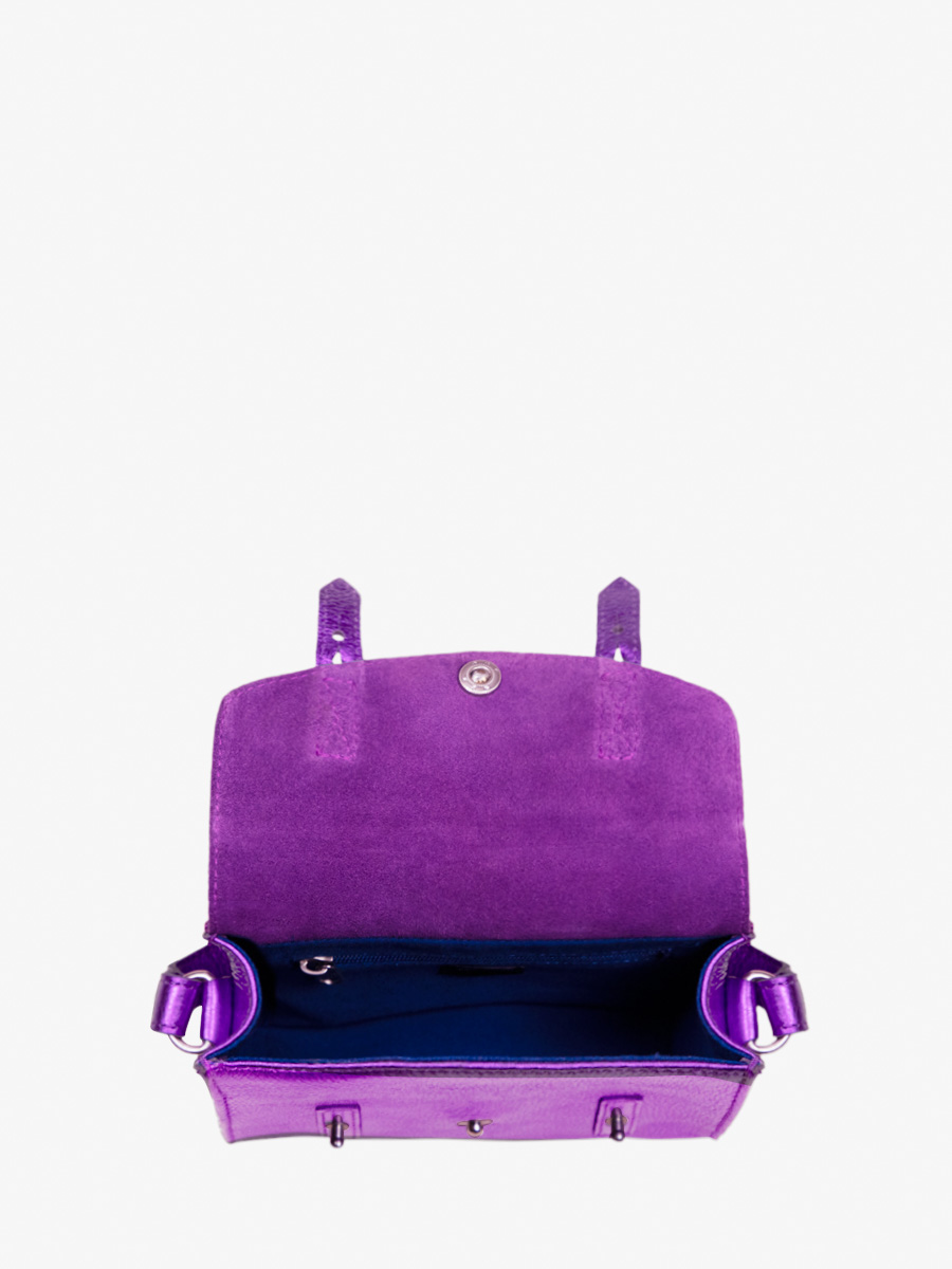 photo-vue-vue-interieur-sac-bandouliere-cuir-violet-metallise-lemini-indispensable-bonbon-paul-marius-w08s-m-p