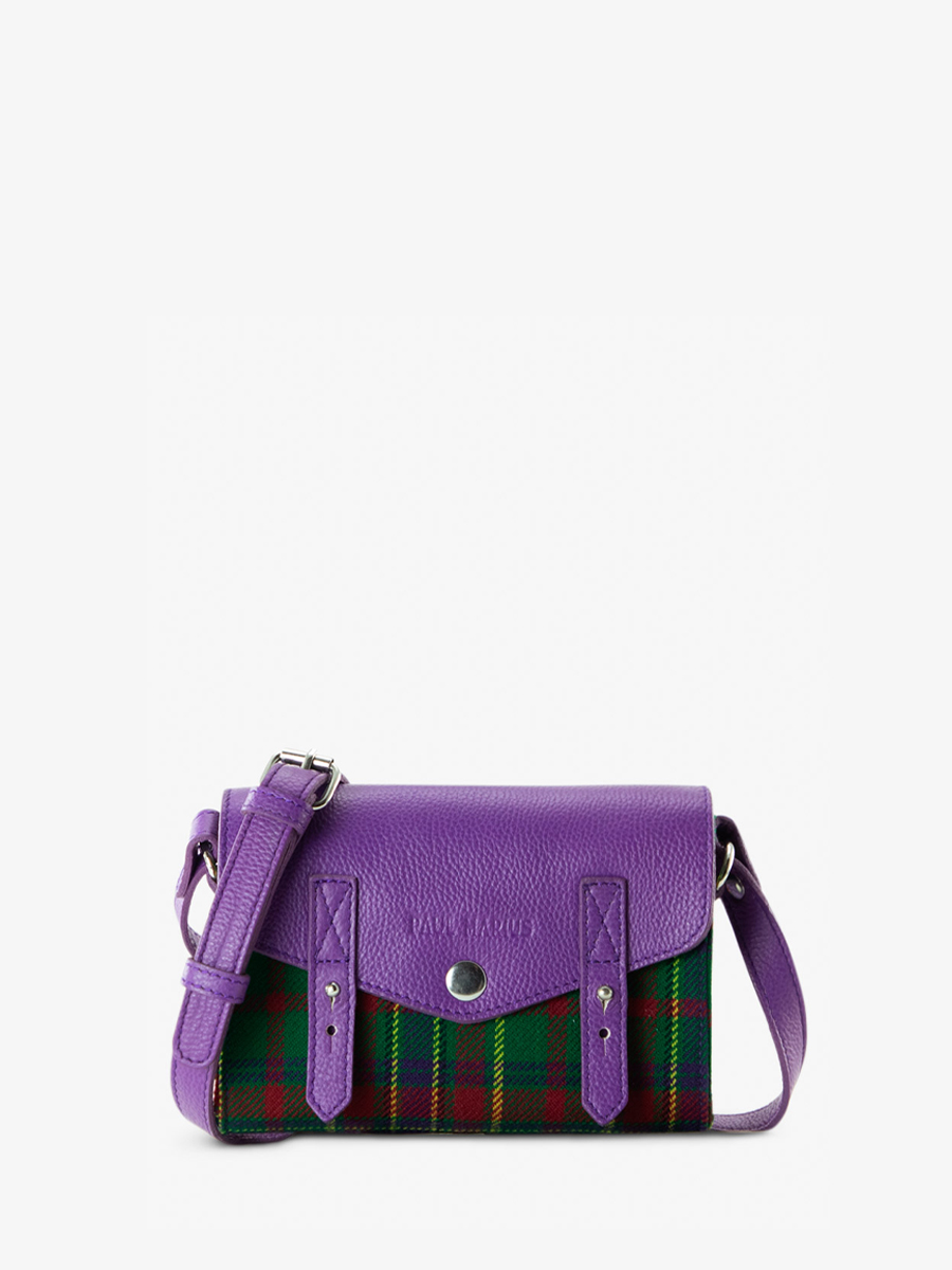 photo-vue-face-mini-sac-bandouliere-cuir-tissu-tartan-lemini-indispensable-versus-paul-marius-w08s-sco-gr-p