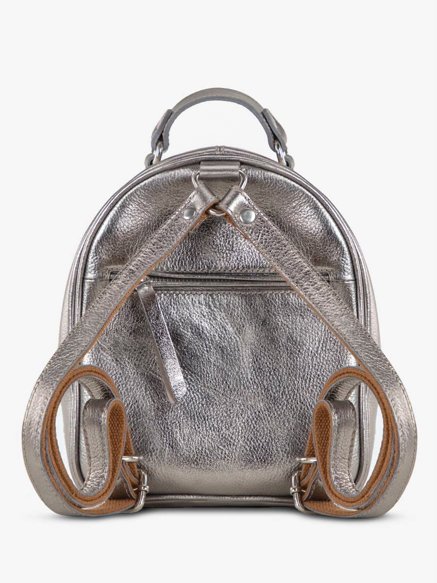 photo-vue-interieure-petit-sac-a-dos-cuir-femme-argente-lemini-intrepide-acier-paul-marius-m37s-gm