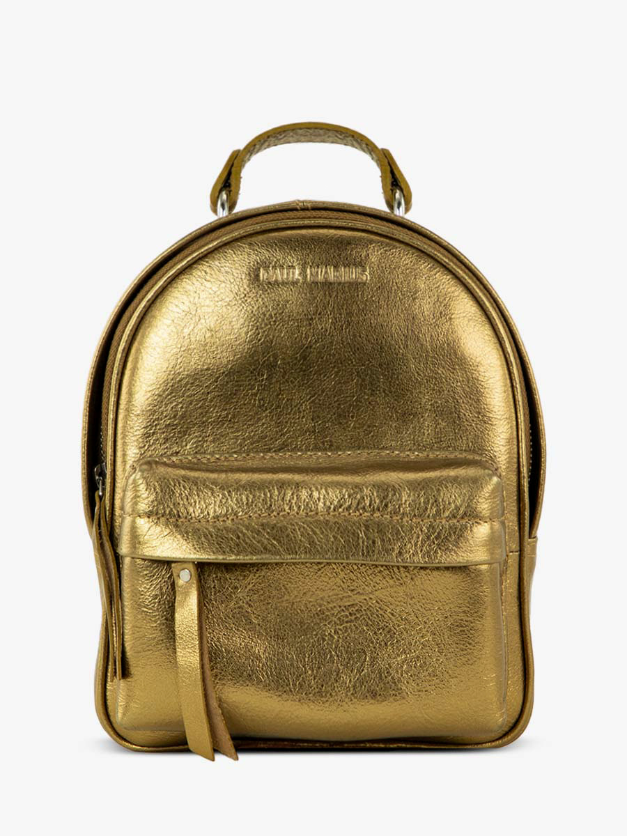photo-vue-de-face-petit-sac-a-dos-cuir-femme-dore-lemini-intrepide-bronze-paul-marius-m37s-og
