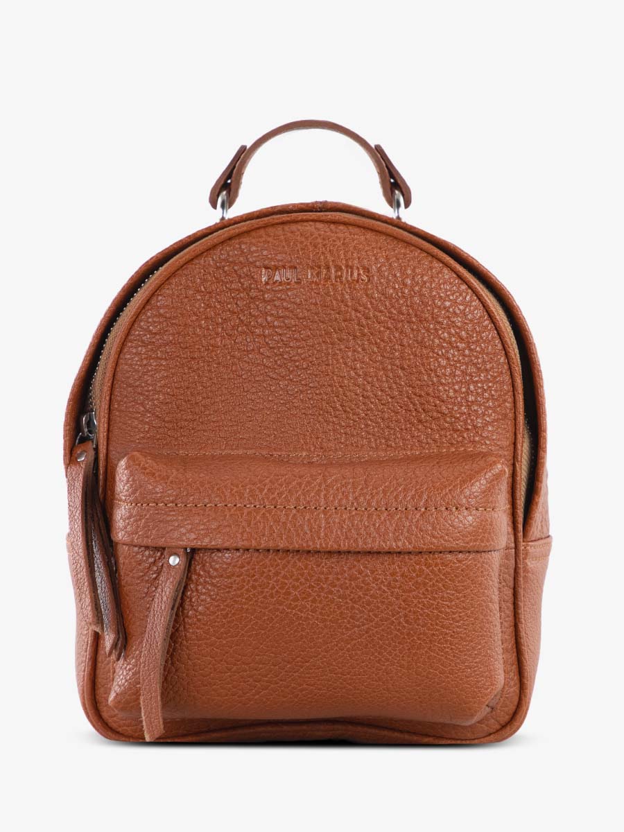 photo-vue-de-cote-petit-sac-a-dos-cuir-femme-marron-lemini-intrepide-naturel-paul-marius-m37s-l