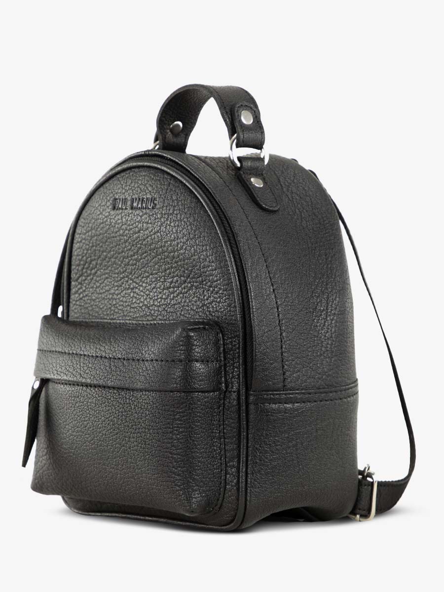 photo-vue-de-cote-petit-sac-a-dos-cuir-femme-noir-lemini-intrepide-noir-paul-marius-m37s-b