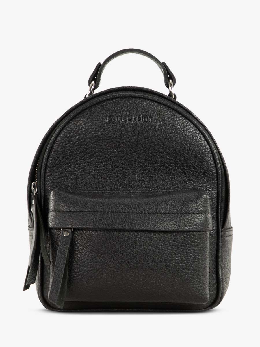 photo-vue-de-face-petit-sac-a-dos-cuir-femme-noir-lemini-intrepide-noir-paul-marius-m37s-b