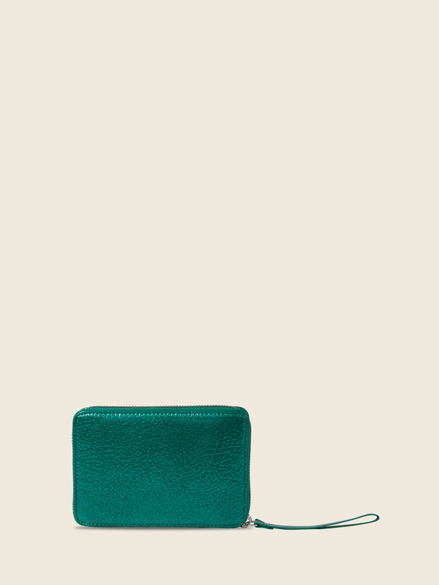 Portefeuille en cuir bleu LePortefeuille Alice - Star Lagon vue dos