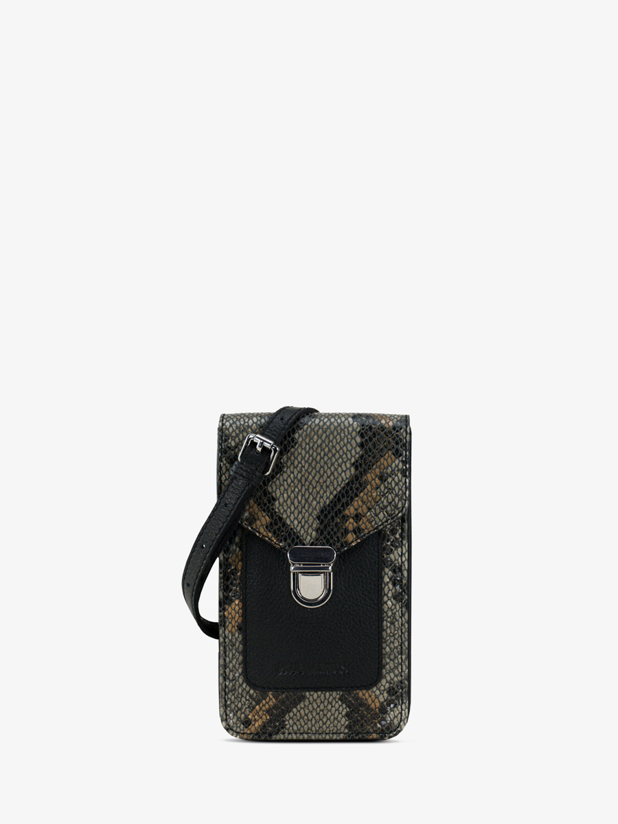 sac-telephone-cuir-leporte-telephone-python-gris-noir-vue-face-m88-p-gre-b