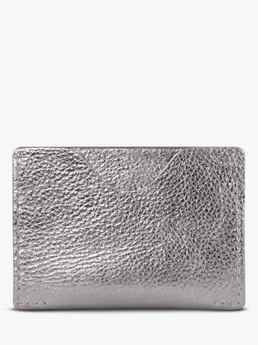 LePorte cartes Gabin Acier porte cartes cuir argente PAUL MARIUS