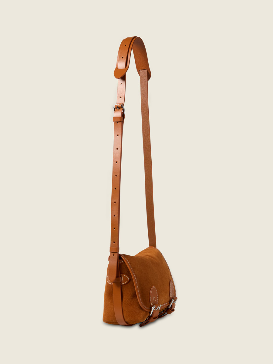 Mini sac bandoulière en daim Loulou S - Fauve vue interieure