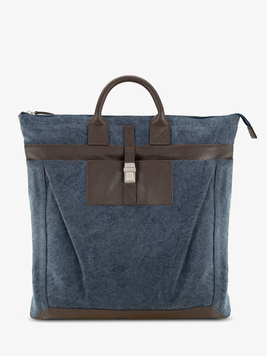 porte-documents-main-sac-a-dos-aviateur-cacao-toile-bleu-vue-face-b07-odbr-bluc