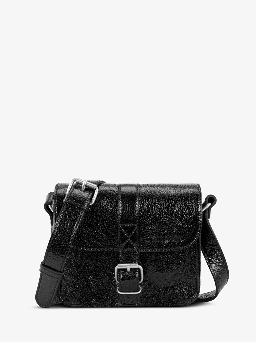 petit-sac-bandouliere-cuir-femme-noir-scintillant-lessentiel-eclipse-vue-face-m21-m-b