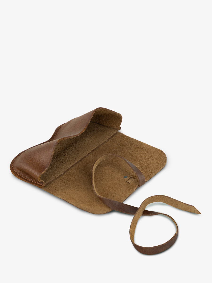 L Etui a Lunettes Tabac etui a lunettes cuir unisexe marron PAUL MARIUS