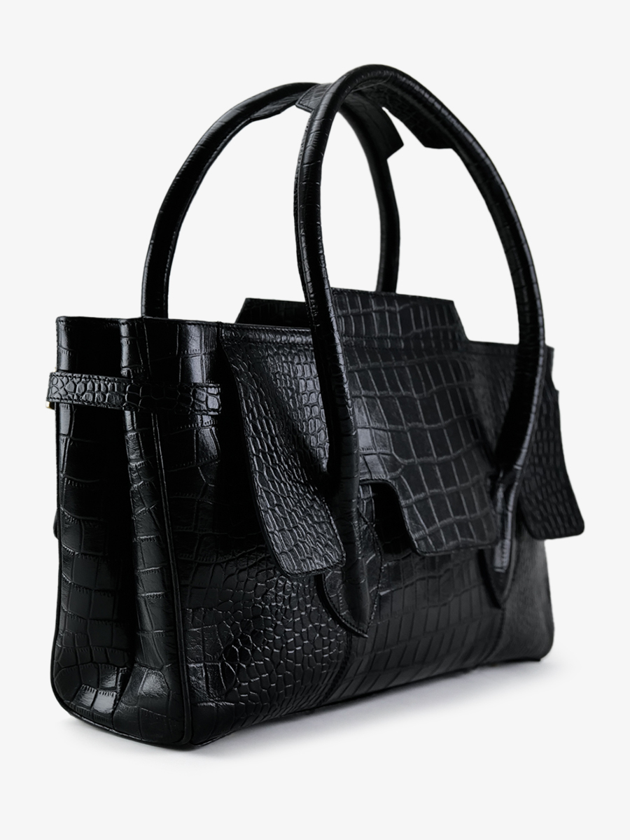 photo-vue-de-dos-sac-main-cuir-femme-madeleine-alligator-noir-paul-marius-w31-a-b