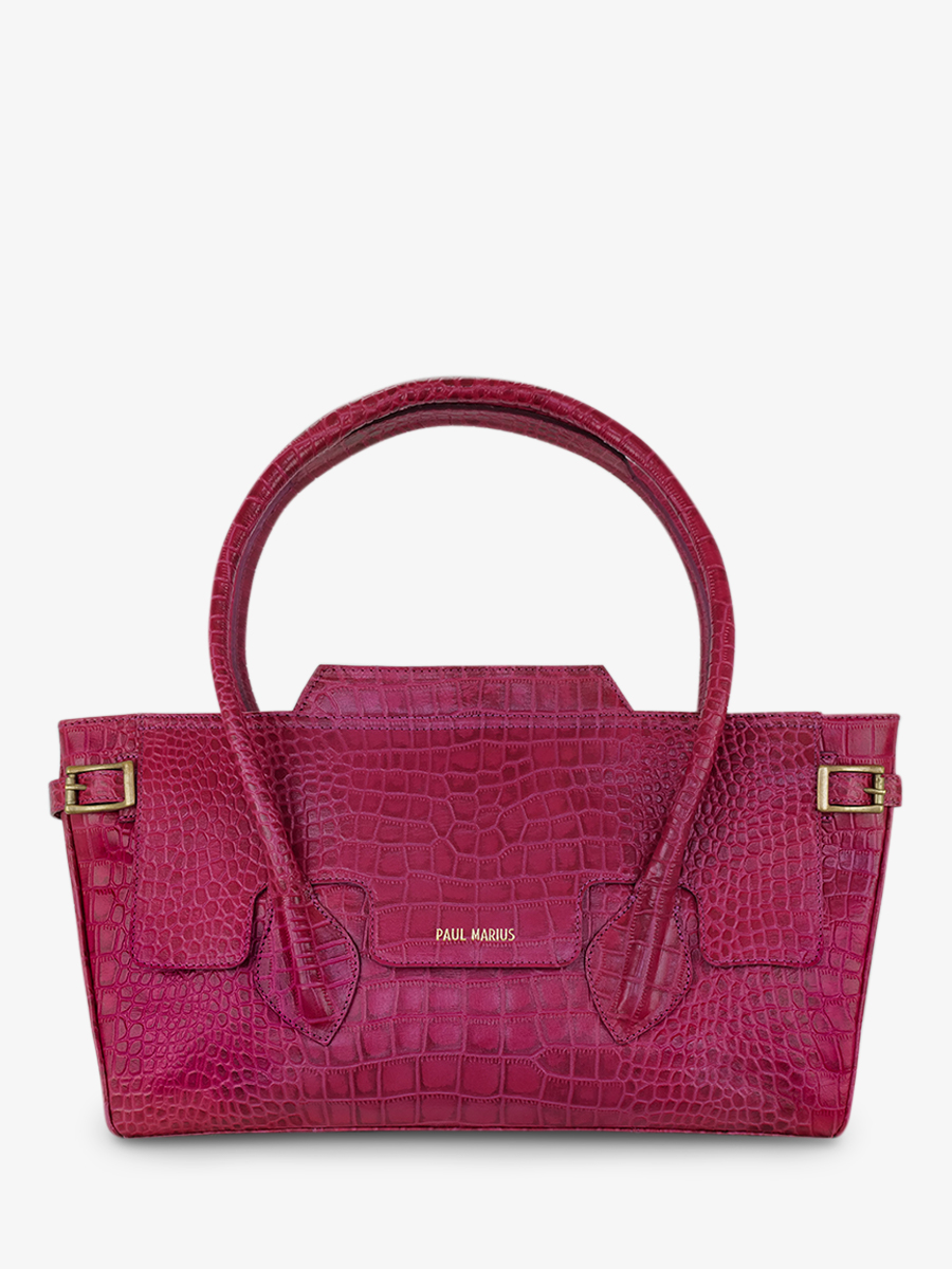 photo-vue-de-cote-sac-main-cuir-femme-madeleine-alligator-rose-paul-marius-w31-a-pi