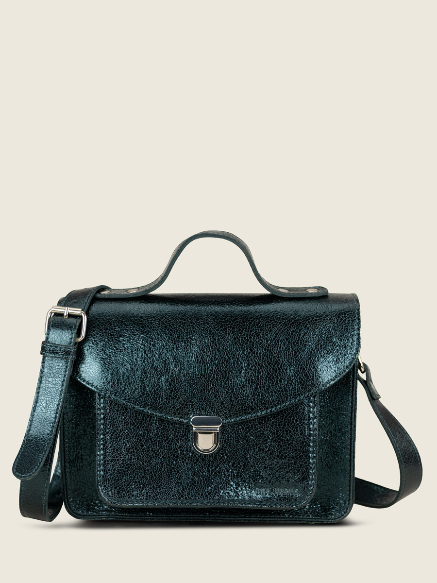 sac-bandouliere-cuir-vert-scintillant-mademoiselle-george-minuit-vue-face-w05-m-gr