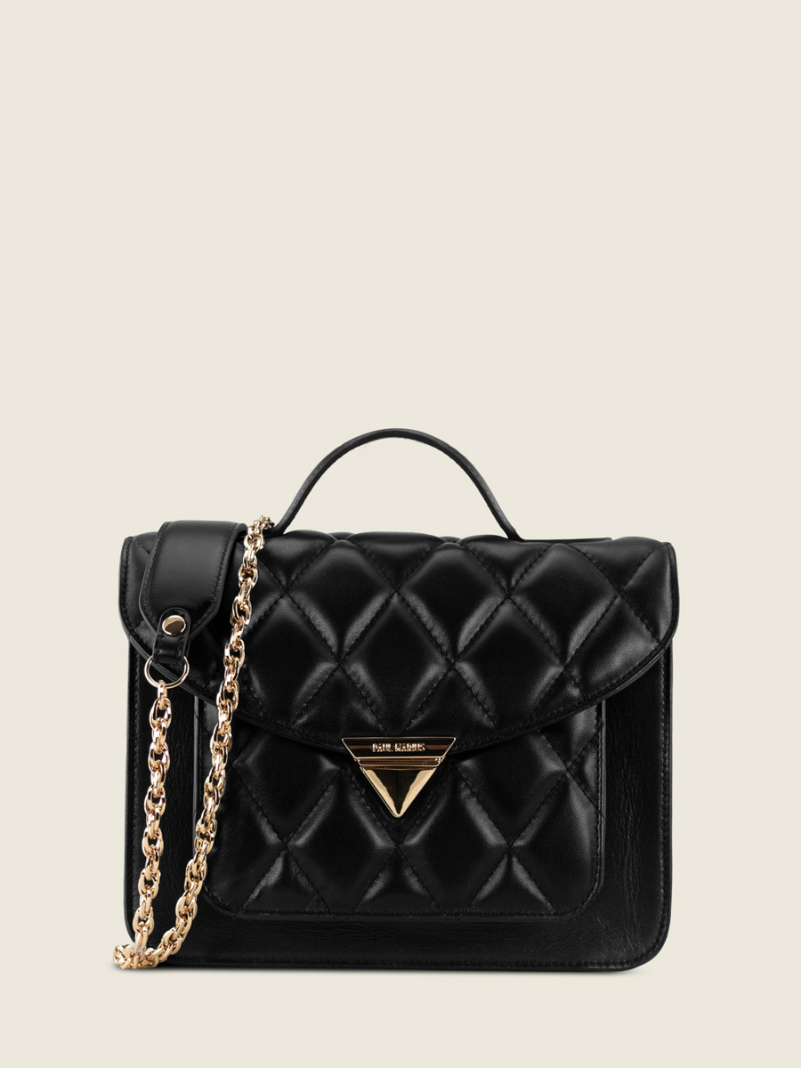  sac-main-matelasse-mademoiselle-george-diamant-noir-vue-face-w05-mat-d-b
