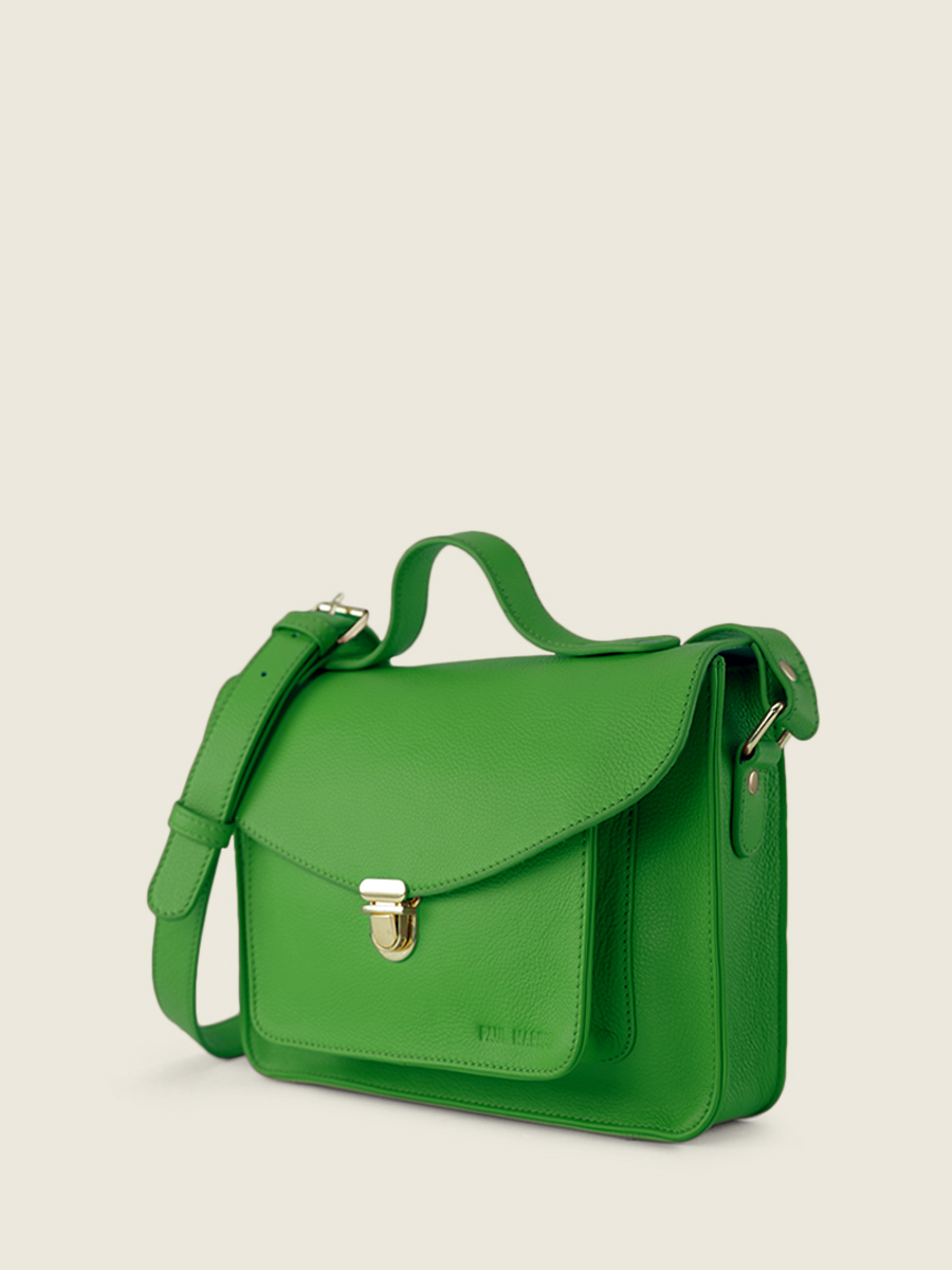 photo-vue-cote-sac-bandouliere-cuir-vert-mademoiselle-george-sorbet-kiwi-paul-marius-w05-sb-gr