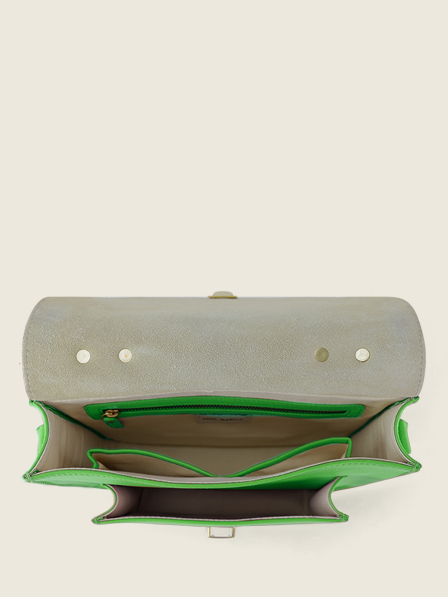 photo-vue-interieure-sac-bandouliere-cuir-vert-mademoiselle-george-sorbet-kiwi-paul-marius-w05-sb-gr