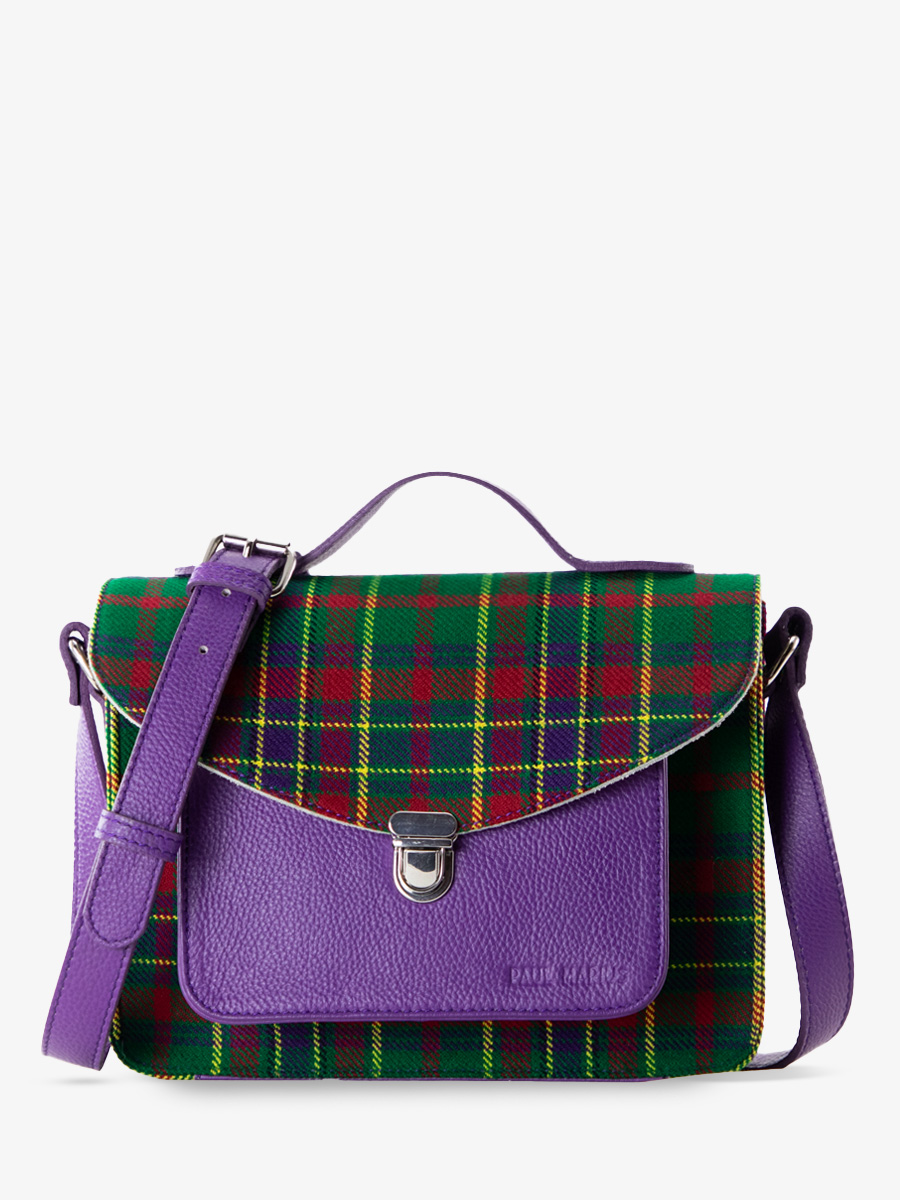 photo-vue-cote-sac-main-cuir-tissu-tartan-mademoiselle-george-versus-paul-marius-w05-sco-gr-p