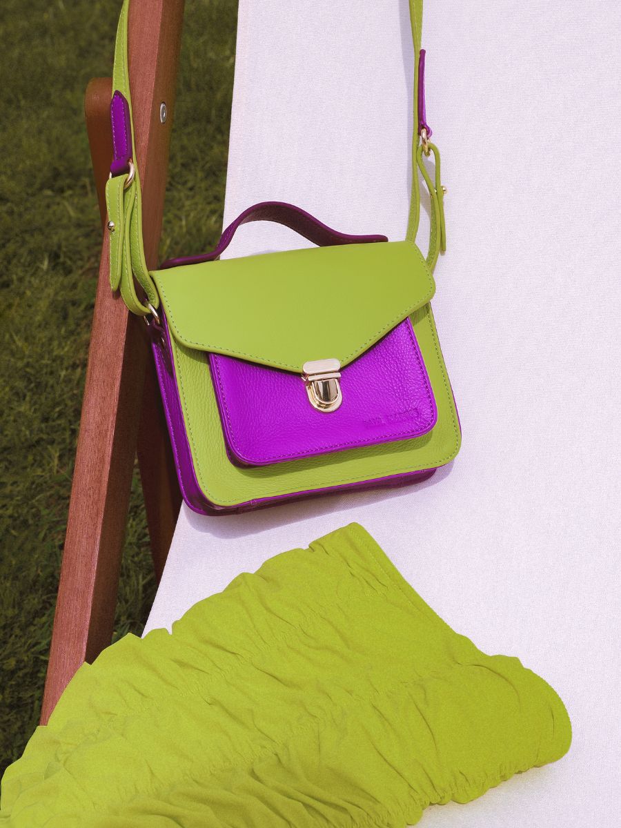 photo-vue-face-mini-sac-bandouliere-cuir-vert-violet-mademoiselle-george-xs-sorbet-pomme-cassis-paul-marius-w05xs-sb-lgr-p