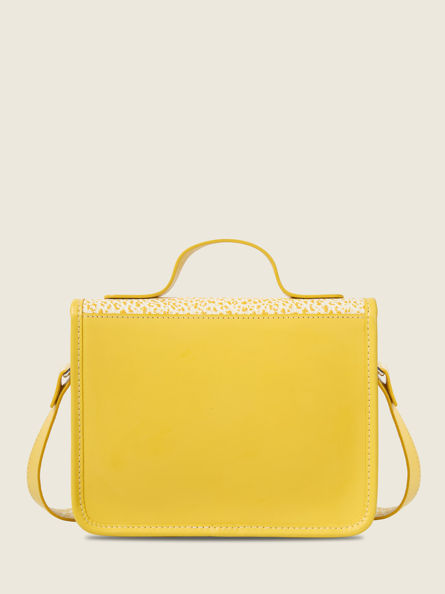 Sac à main en cuir jaune Mademoiselle George - Citronnade vue interieure