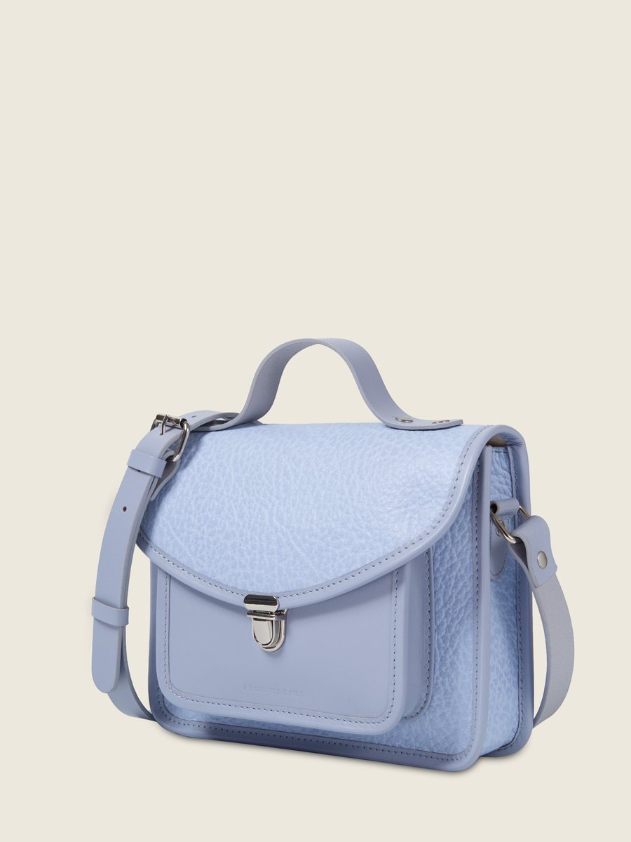 Sac à main en cuir violet Mademoiselle George - Lavande vue dos