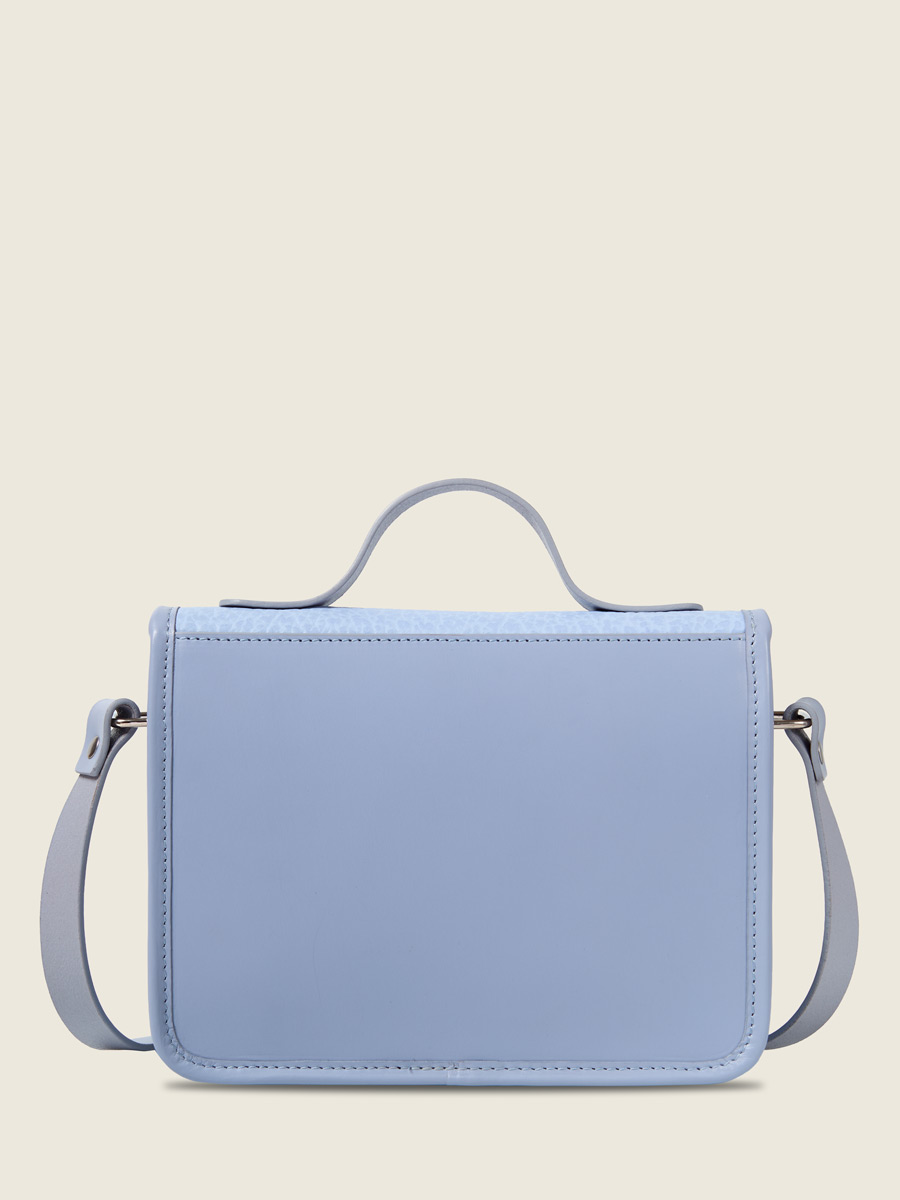 Sac à main en cuir violet Mademoiselle George - Lavande vue interieure