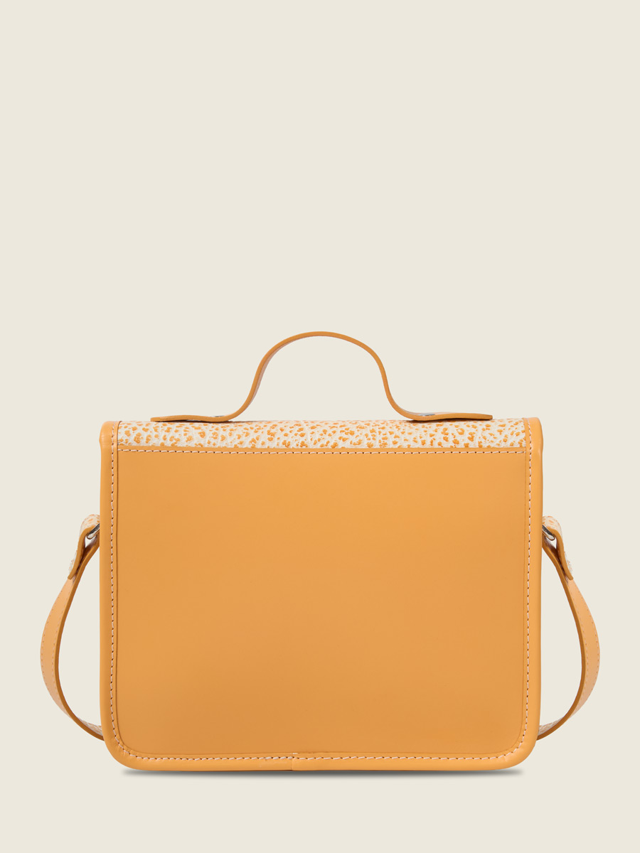 Sac à main en cuir orange Mademoiselle George - Orangeade vue interieure