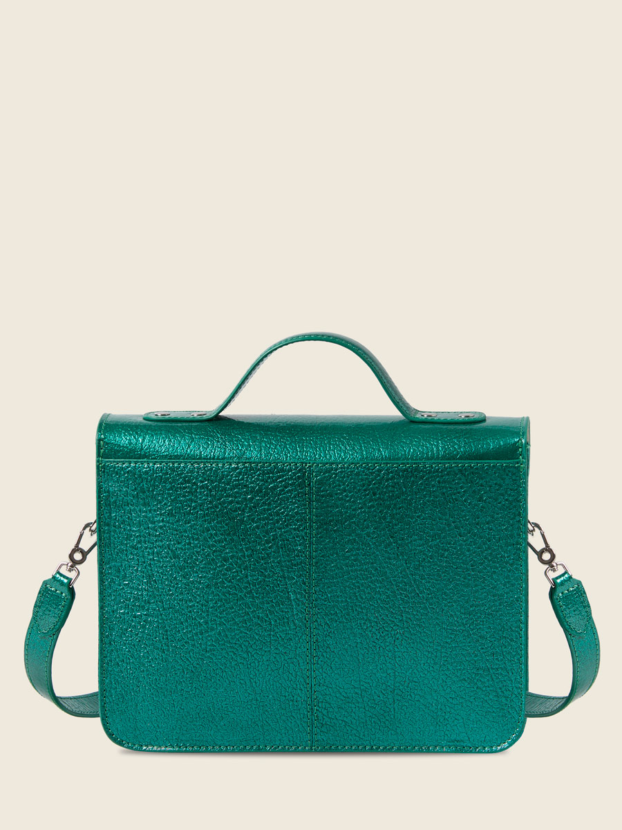 Sac à main en cuir bleu Mademoiselle George - Star Lagon vue dos