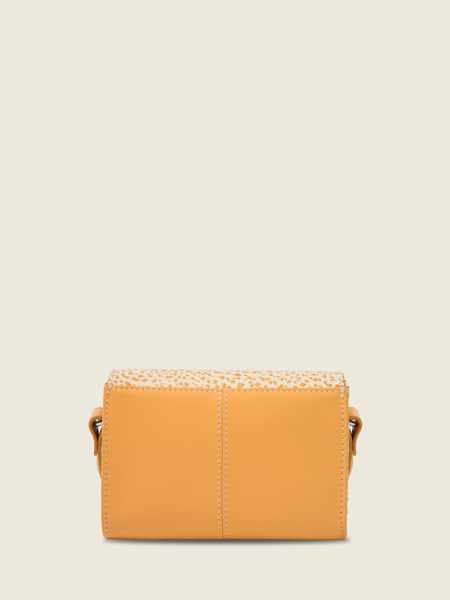 Petit sac bandoulière en cuir orange LeMini Indispensable - Orangeade vue interieure