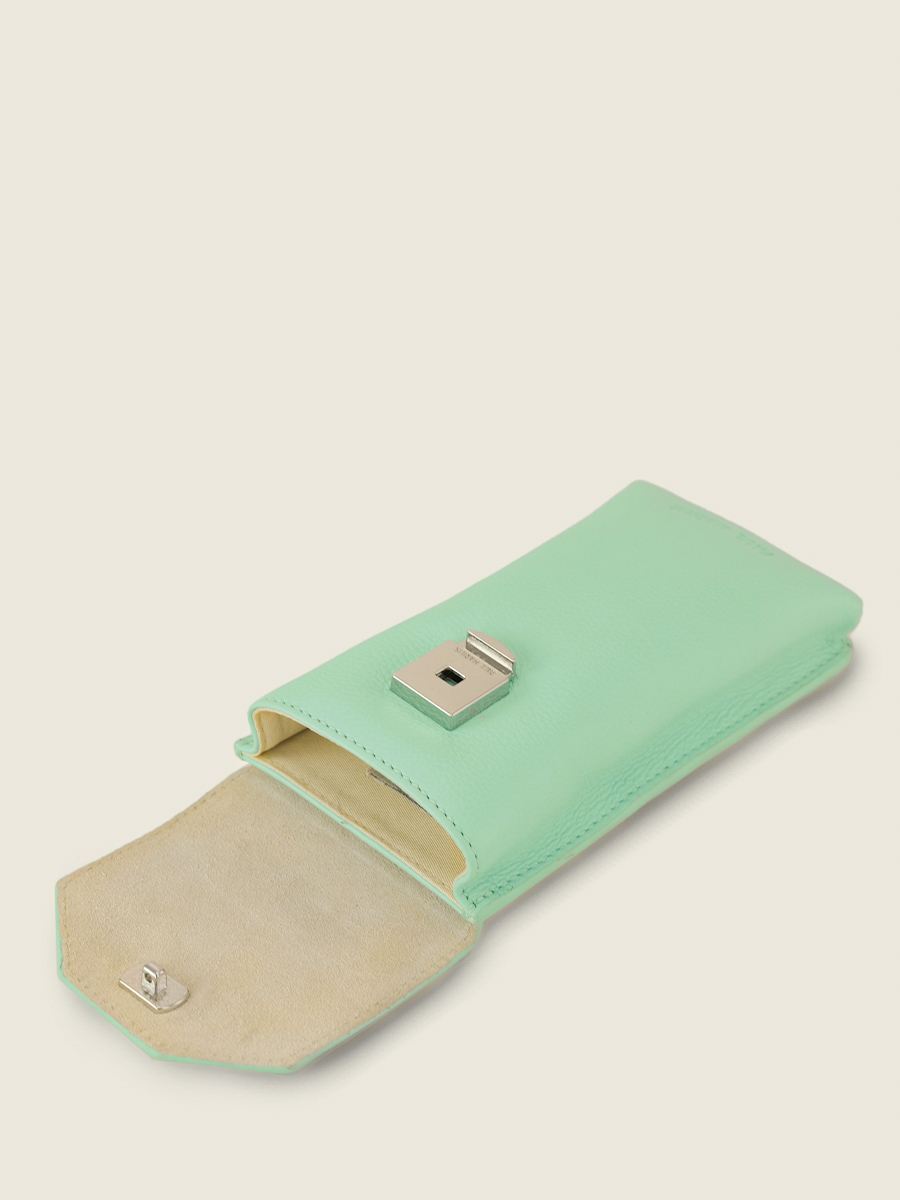 photo-vue-de-dos-sac-telephone-cuir-vert-eva-pastel-menthe-paul-marius-m71-pt-gr