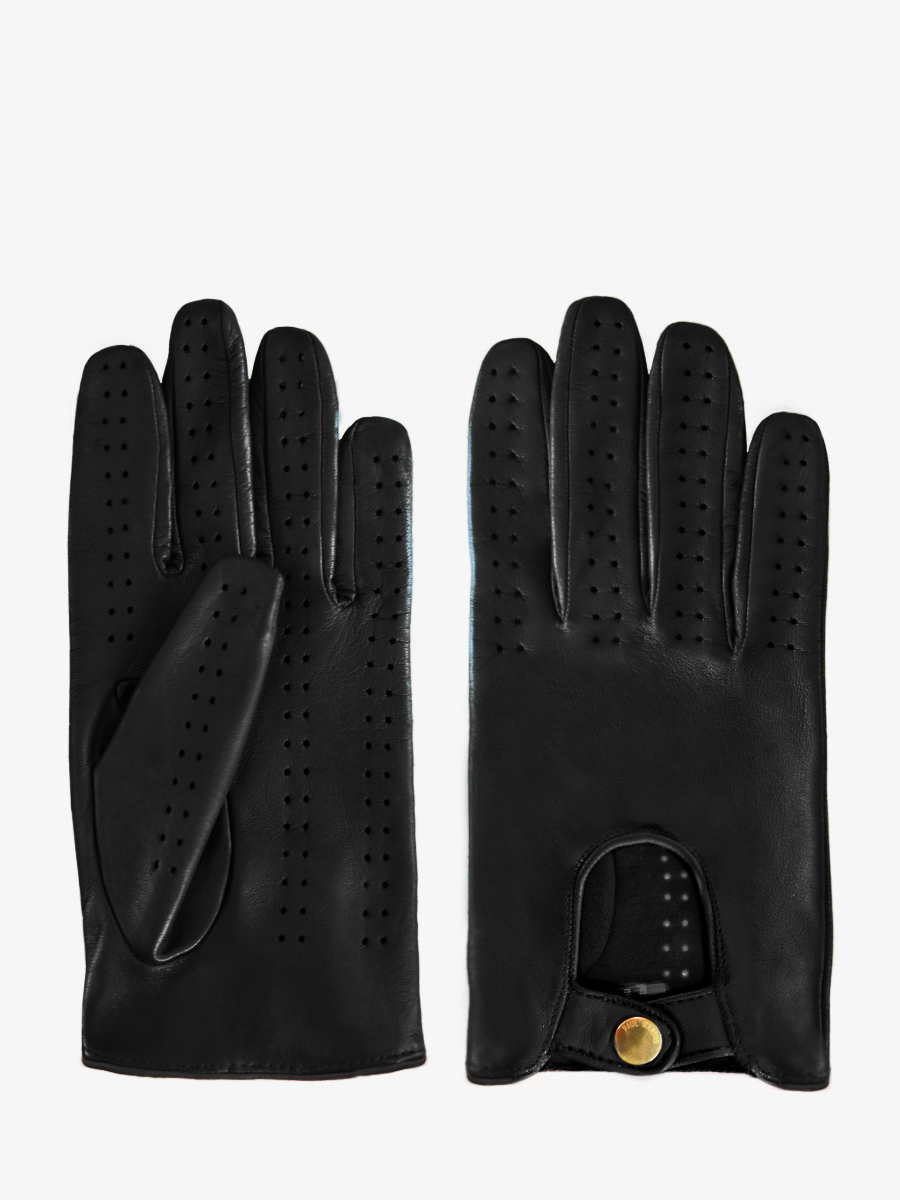 Gants Pilote Homme Allure Noir - gants en cuir noir homme